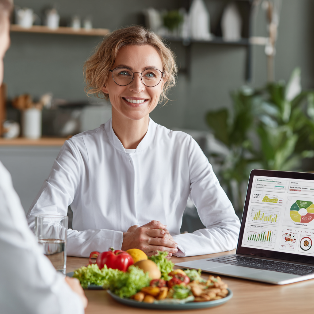 Нутриціолог консультує клієнта